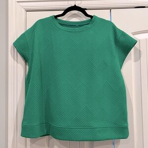 See and Be Seen Textured Short-Sleeve Top